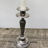 Edouadrien candlestick in old silver metal hallmarked / old candlestick