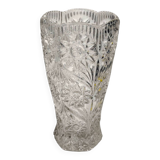 Vintage Molded Glass Vase - Exquisite Floral and Botanical Motifs