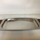 Denmark Scandinavian metal and teak dish