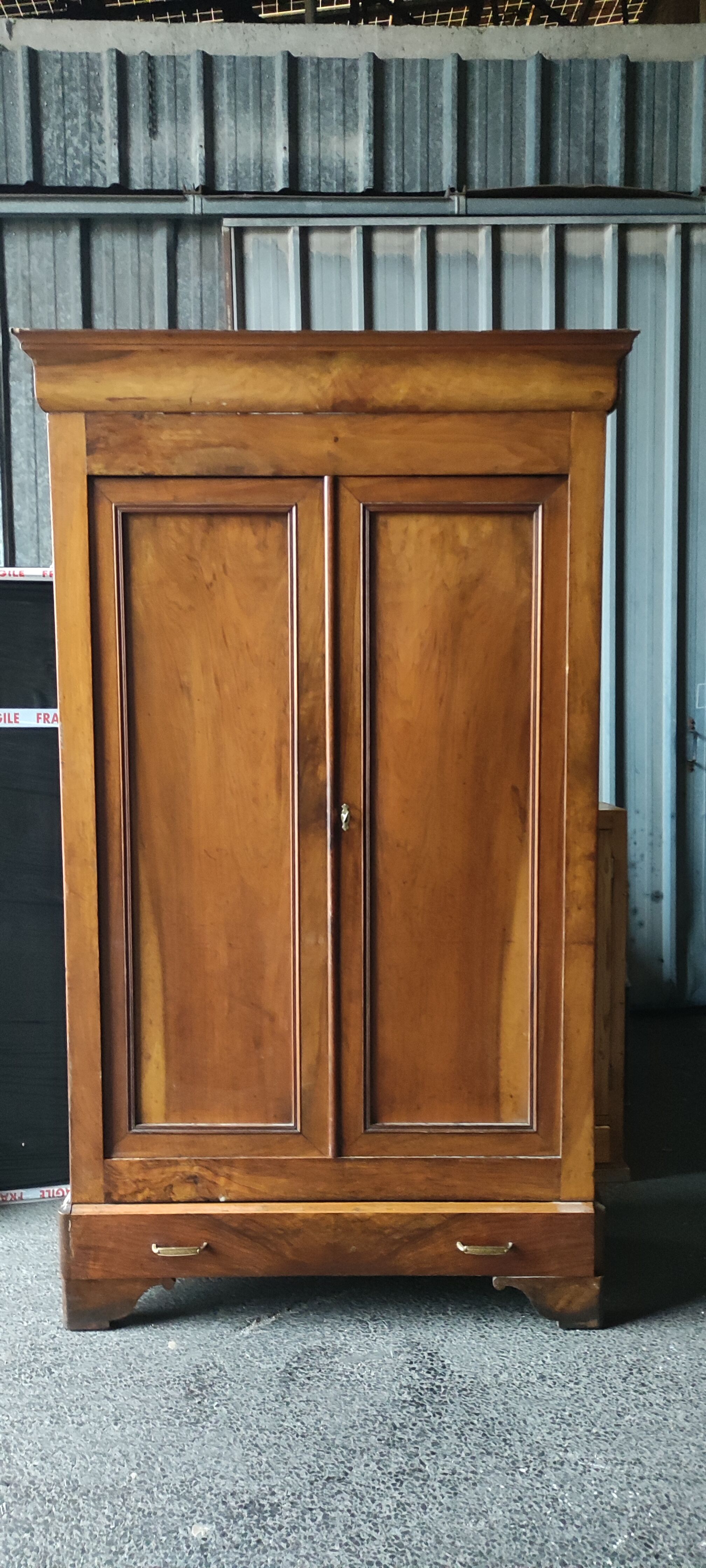 Wardrobe two doors Louis Philippe walnut