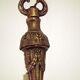 Vintage french bronze ornate detail 5 light chandelier