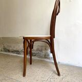 Bistro chair heart in arched beech and canning