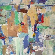 Peinture original Art abstrait technique mixte sur papier