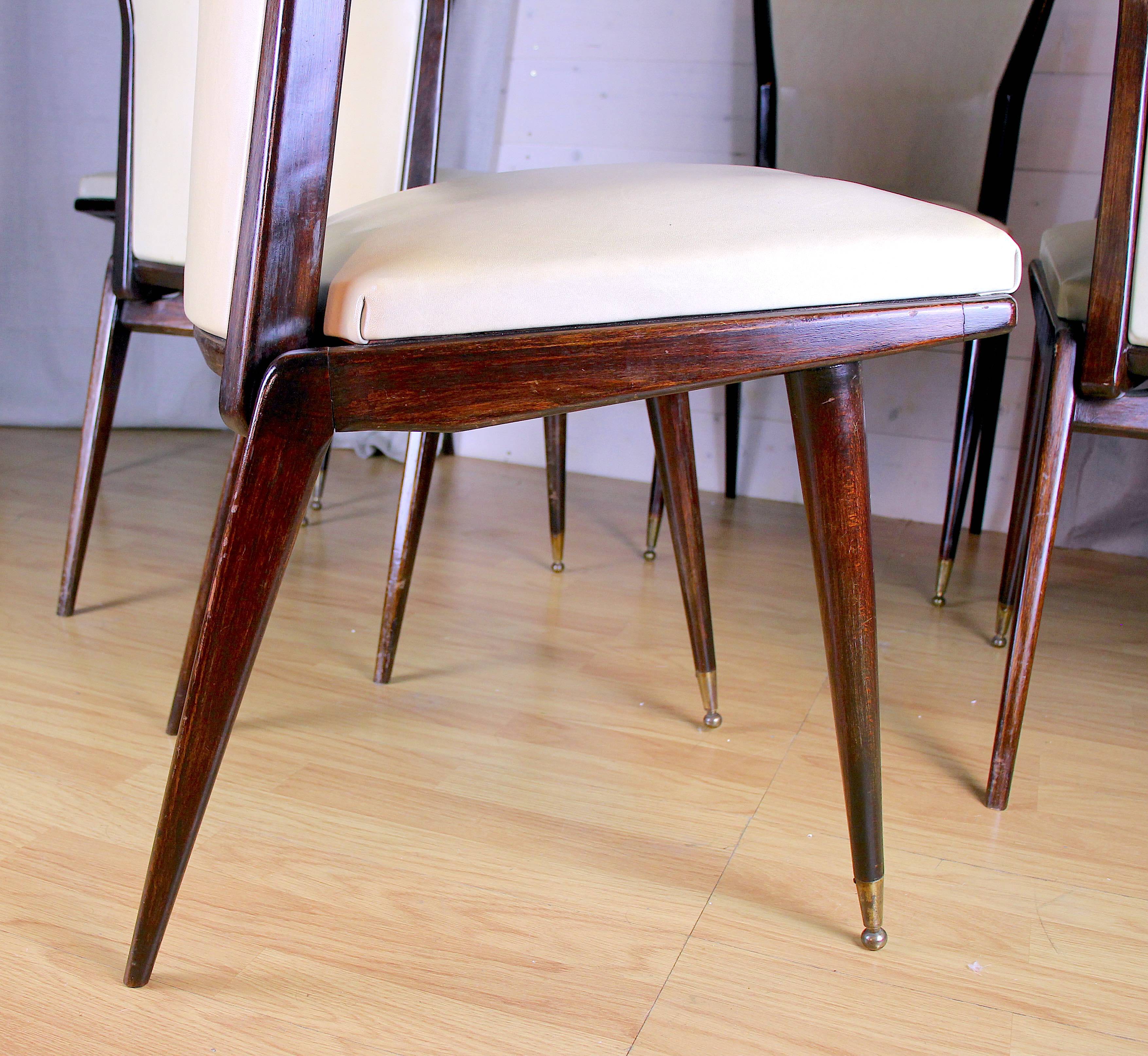 Six Mid-Century Chairs, France 1960