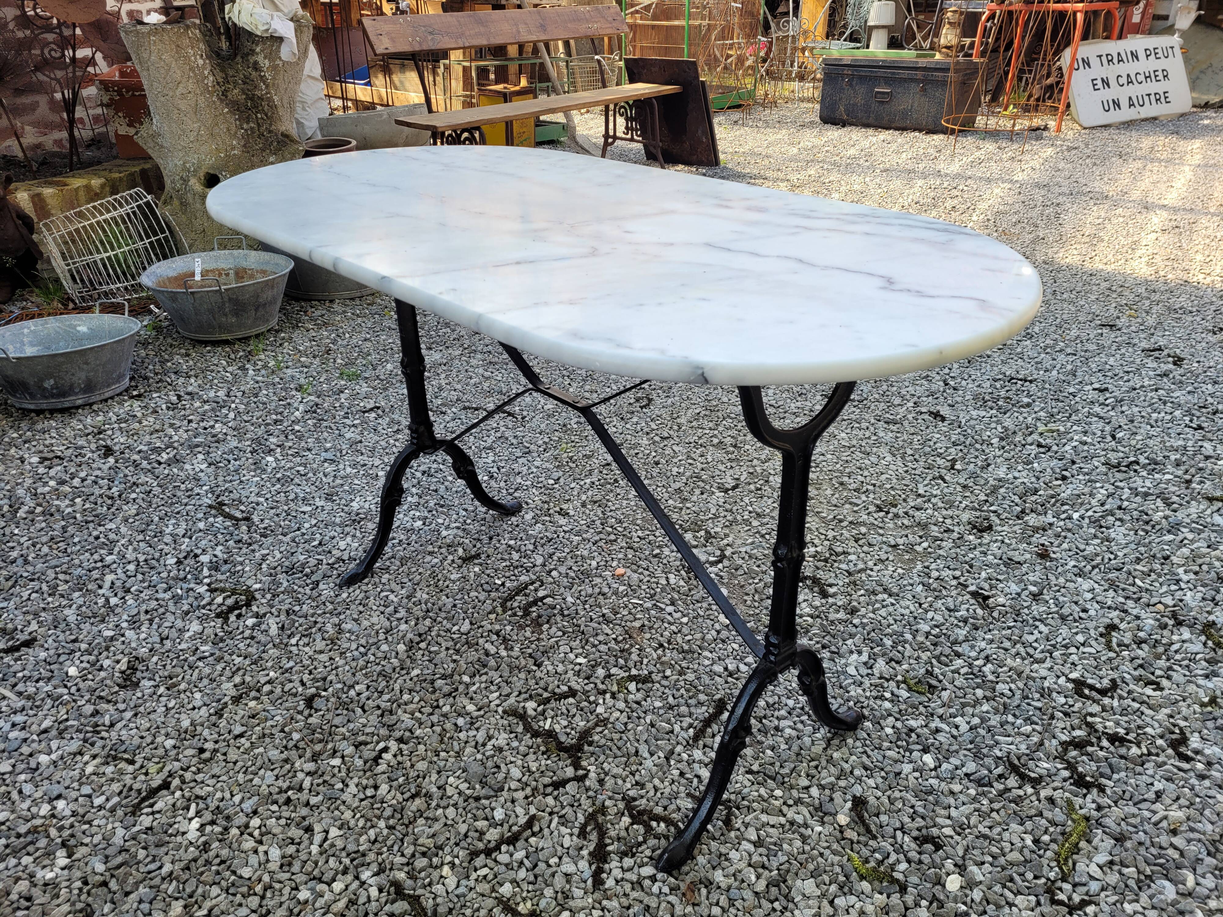 Table de bistrot marbre