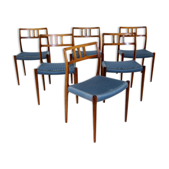 Set of 6 chairs "Model 79", Niels O Møller, Denmark, 1960