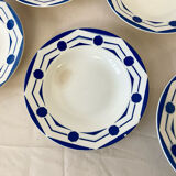 6 deep plates Digoin Sarreguemines - Ciboulette Collection