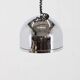 1970s Rare Italian Chrome Plated Adjustable Pendant Light