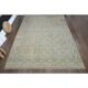 1970s Vintage Persian Handmade Wool Cotton Green Area Rug 295x400