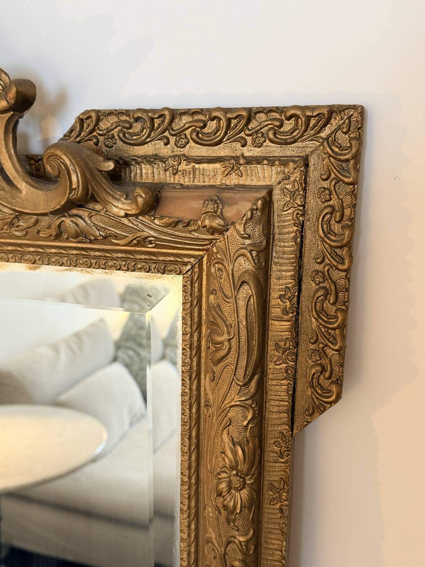 Grand miroir doré - 70xH107cm