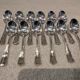 12 silver-plated metal mocha spoons, Ercuis Valencay silversmith, 10cm