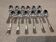 12 silver-plated metal mocha spoons, Ercuis Valencay silversmith, 10cm