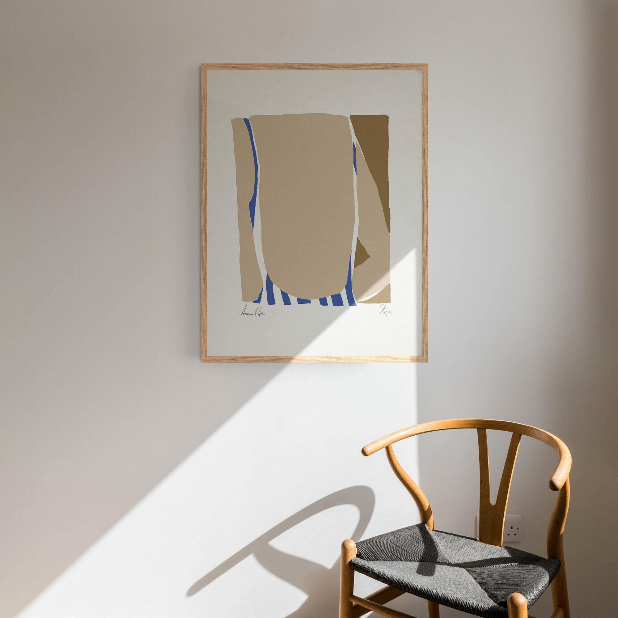 Framed female figure giclee art print 50x70cm