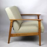 Fauteuil danoise beige en Boucle années 1970