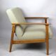 Fauteuil danoise beige en Boucle années 1970