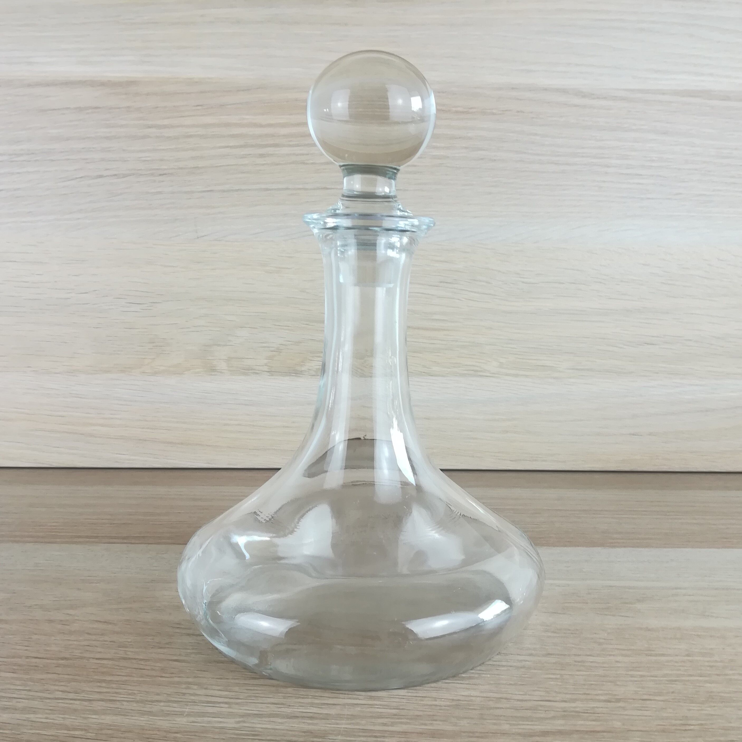 Molded glass decanter