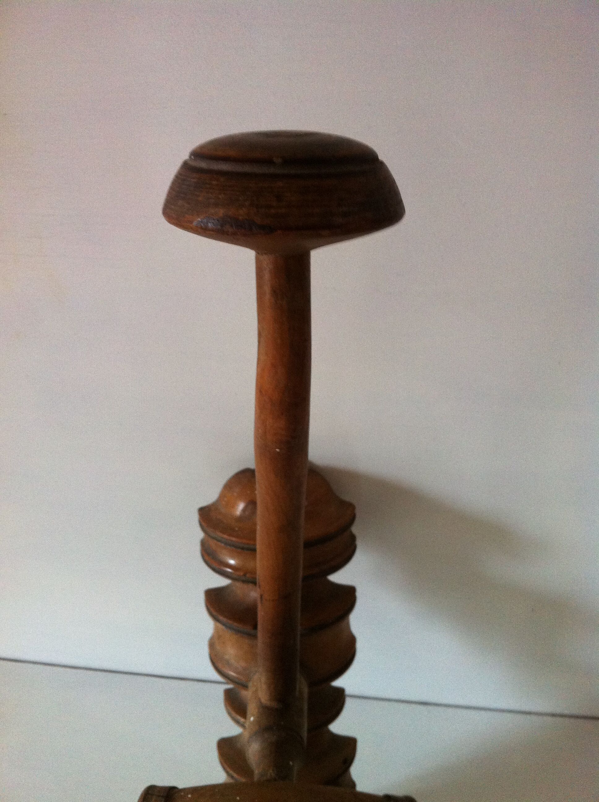 Old wooden patère turned