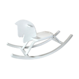 Cheval à bascule en bois blanc