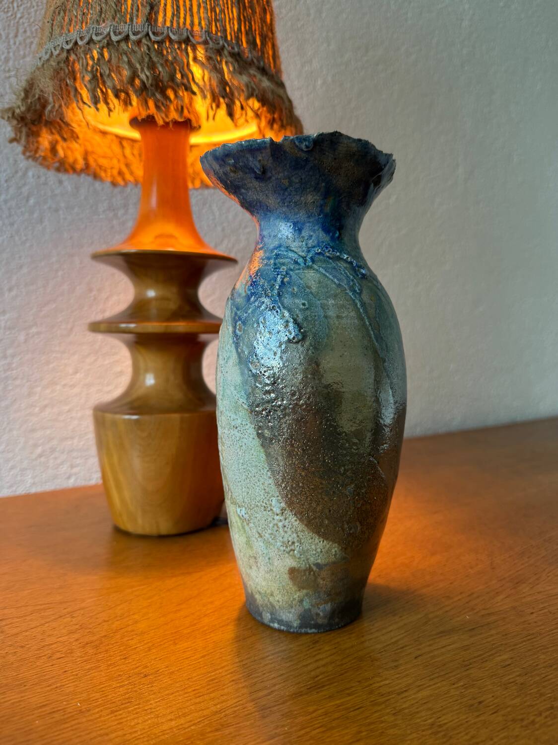 Vintage raku vase