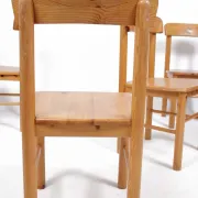 Set of 4 Danish pine chairs in Rainer Daumiller style – circa 1975