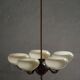 Chandelier with 5 arms by Paavo Tynell, model 1386/5 for Taito, Finland, 1930s.