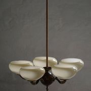 Chandelier with 5 arms by Paavo Tynell, model 1386/5 for Taito, Finland, 1930s.