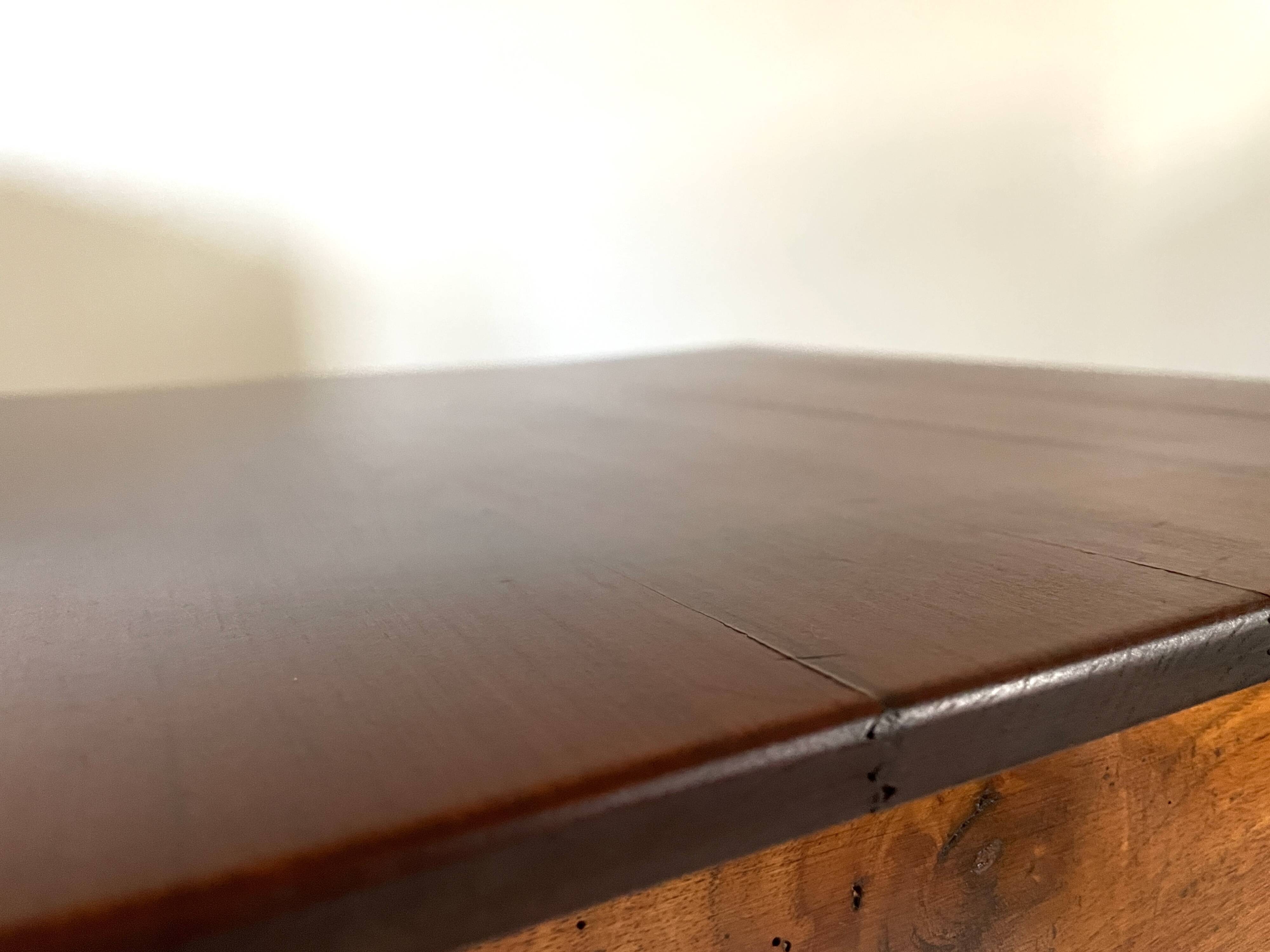 Square mahogany side table, 1970s