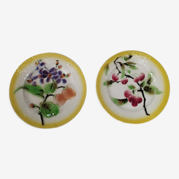 Set of 2 plates in slurry fruit Moulin des Loups Orchies