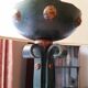 Lampadaire en fer forgé tripode des années 50