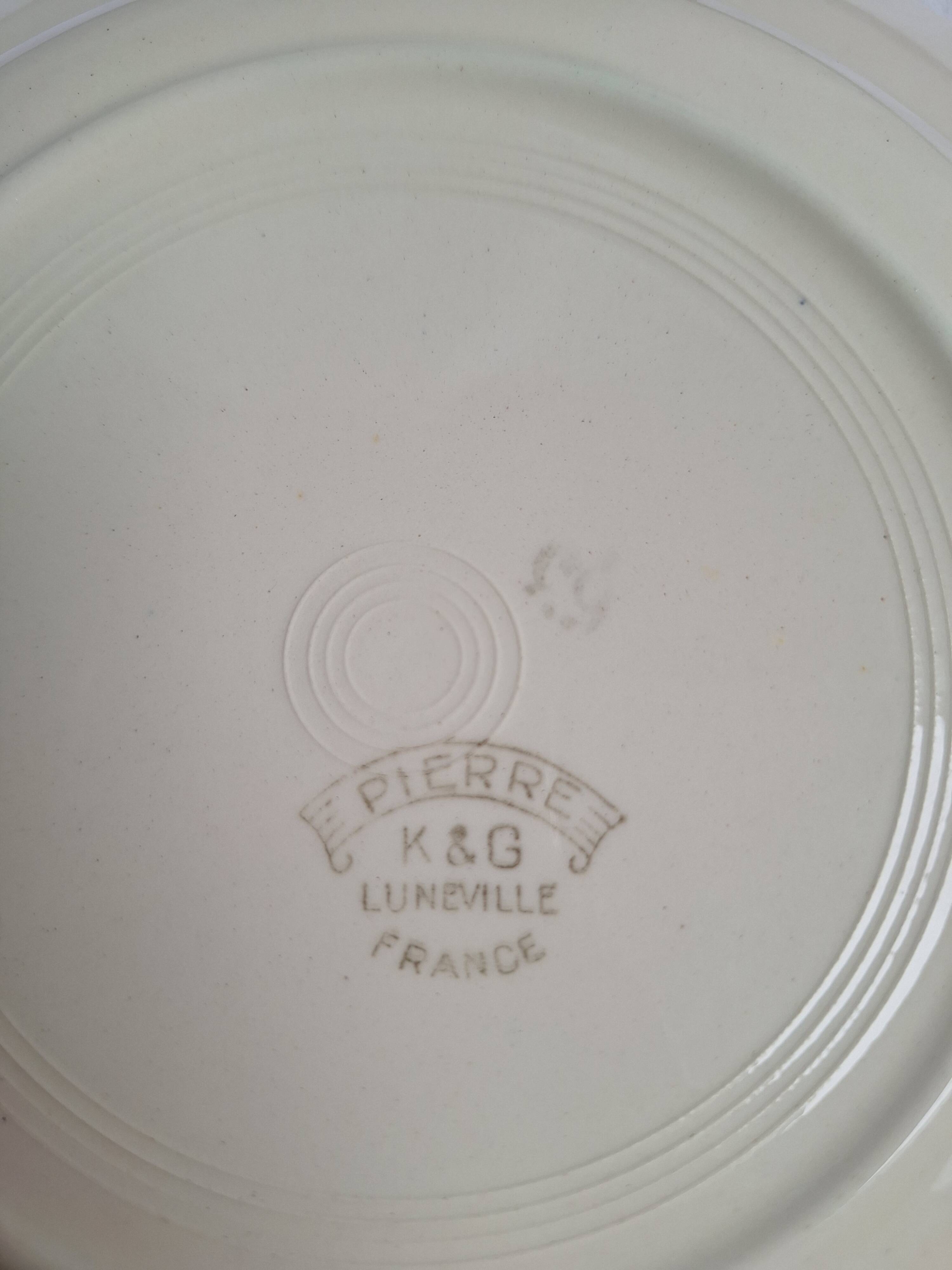 Lunéville soup plates 1910-1950