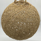 Pendant lamp / lampshade / ball lamp in vintage rattan, natural fibers