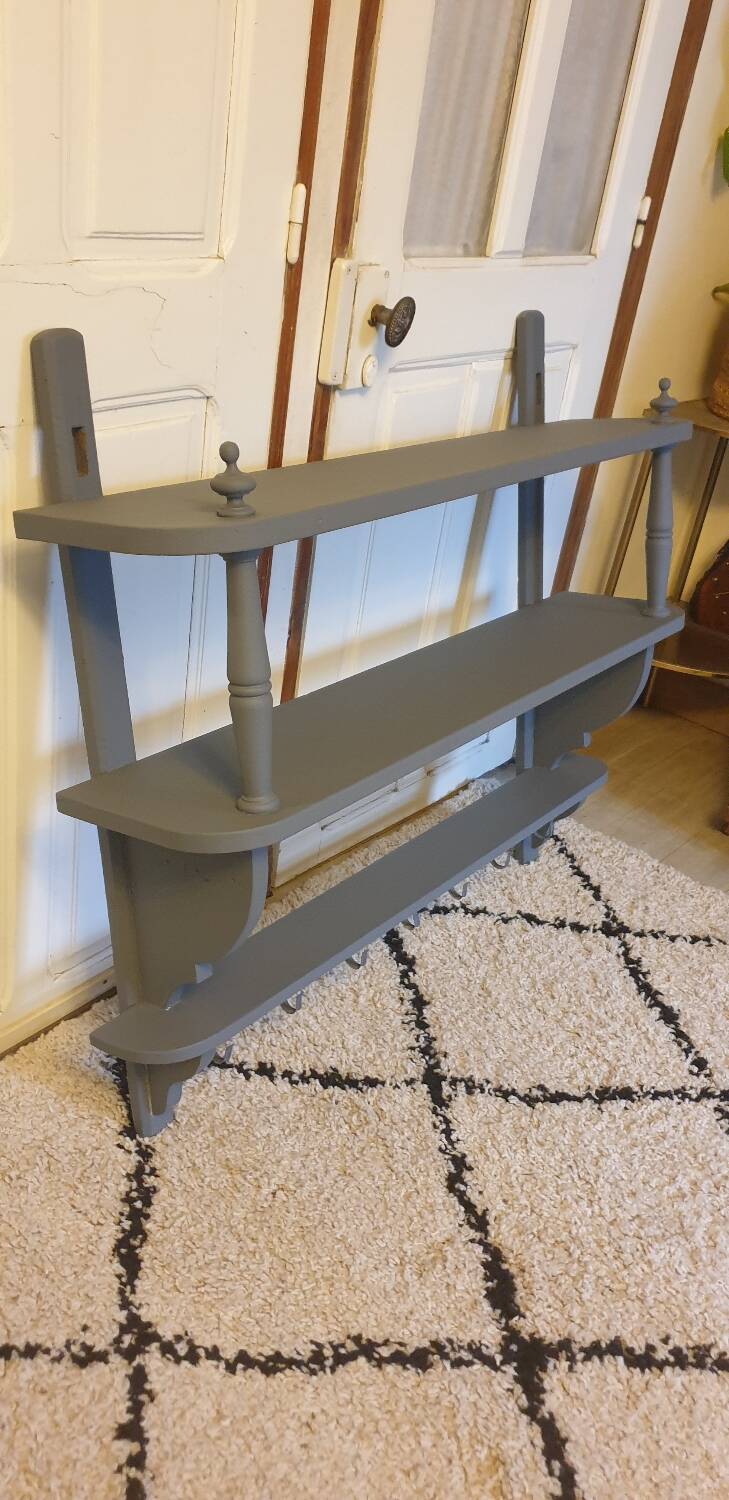 Coat rack wall shelves