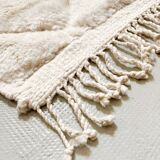 Moroccan Berber carpet m'rirt unbleached with engraved patterns 3,02x2,05m