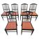 The Modernity, set of six chairs, model Charlotte, black lacquered wood.