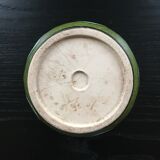 Olive green enamelled pot cache