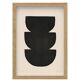 Collection of 4 black abstract paintings signed Eawy.