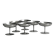 6 vintage stainless steel metal bowls