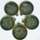 1970's pottery ashtray set