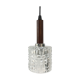 Scandinavian pendant lamp in molded glass and teak