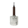 Scandinavian pendant lamp in molded glass and teak