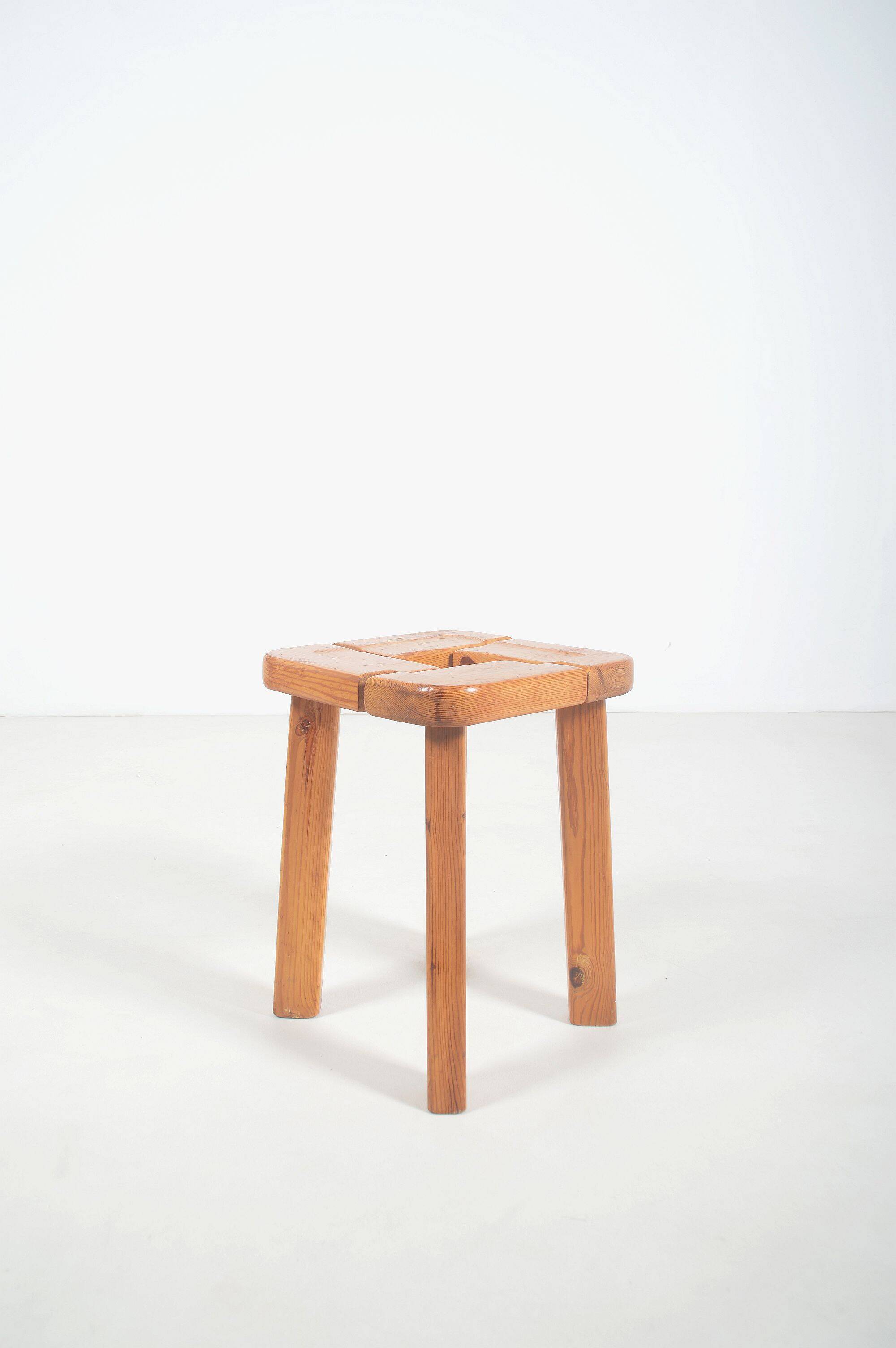 Finnish wooden stool from Finnsauna Lagerholm, 1950s