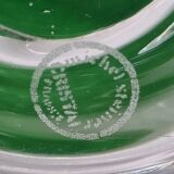 Vase soliflore en cristal, cristallerie de l'Ile de Ré, signé Steiner