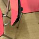 Set of 4 chairs in red formica