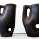 Lot de 2 pichet Korond Terre Cuite Noire Poterie Babos Istvan ?