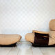 Armchair and its ottoman Safi/Marsala by Michel Ducaroy, edition Ligne Roset 1970