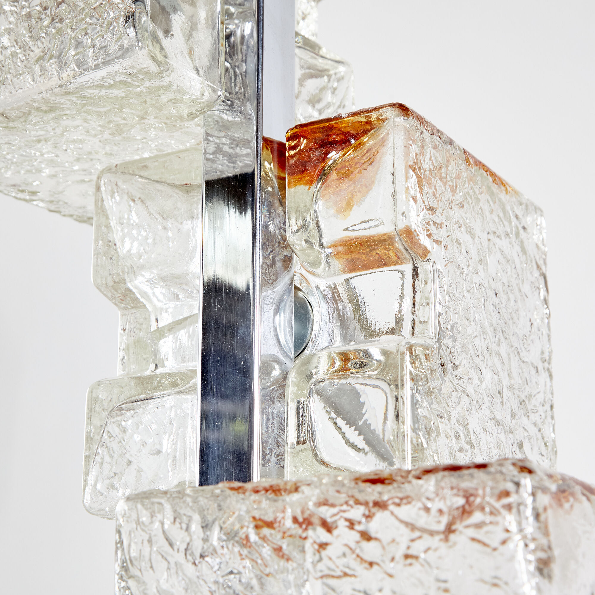 Glass cube floor lamp by Toni Zuccheri for Veart