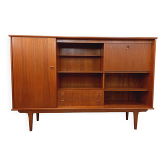 High Scandinavian style vintage teak sideboard from the 60s