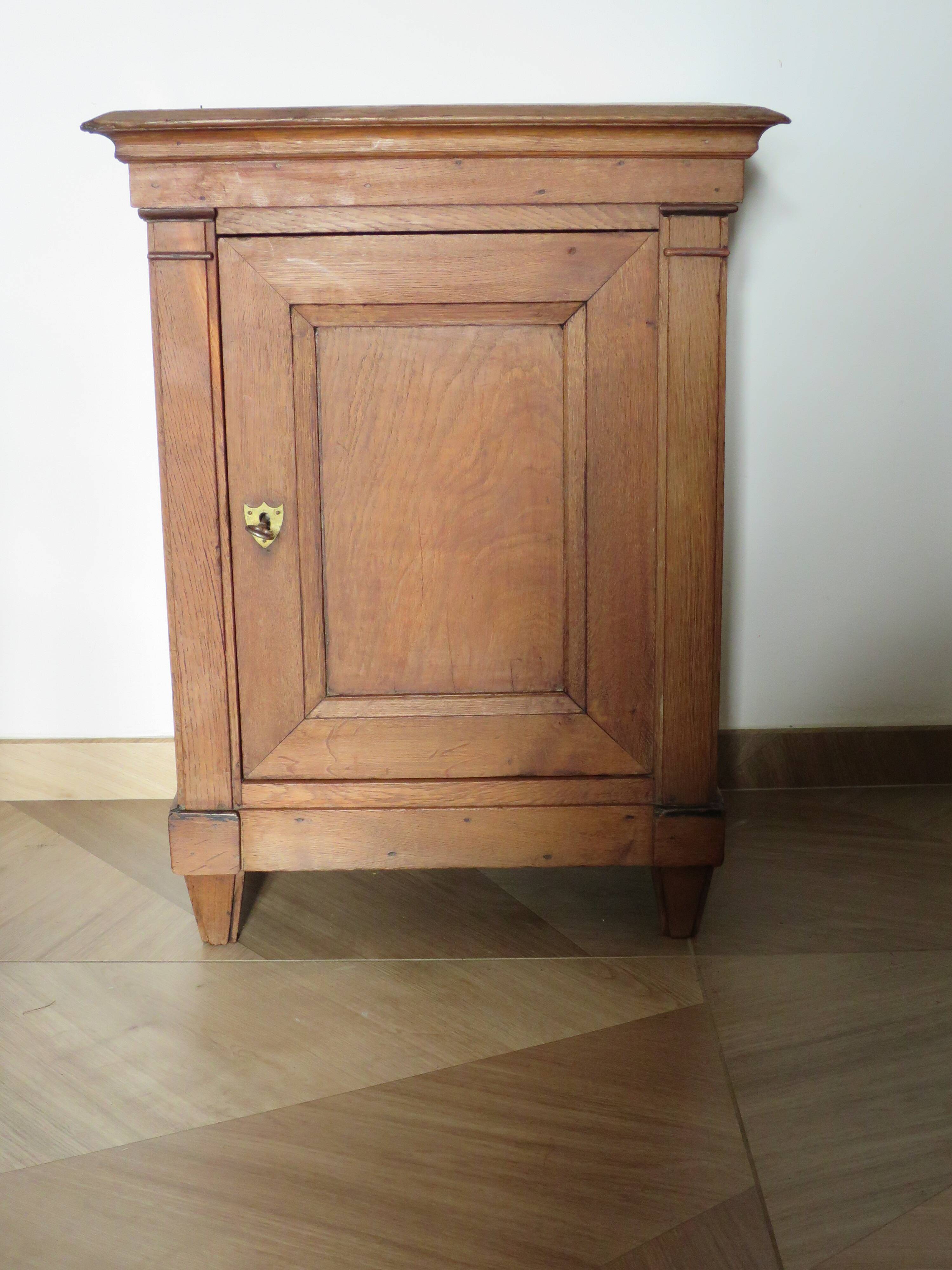 Jam cupboard - small sideboard - light oak stain - Directoire style