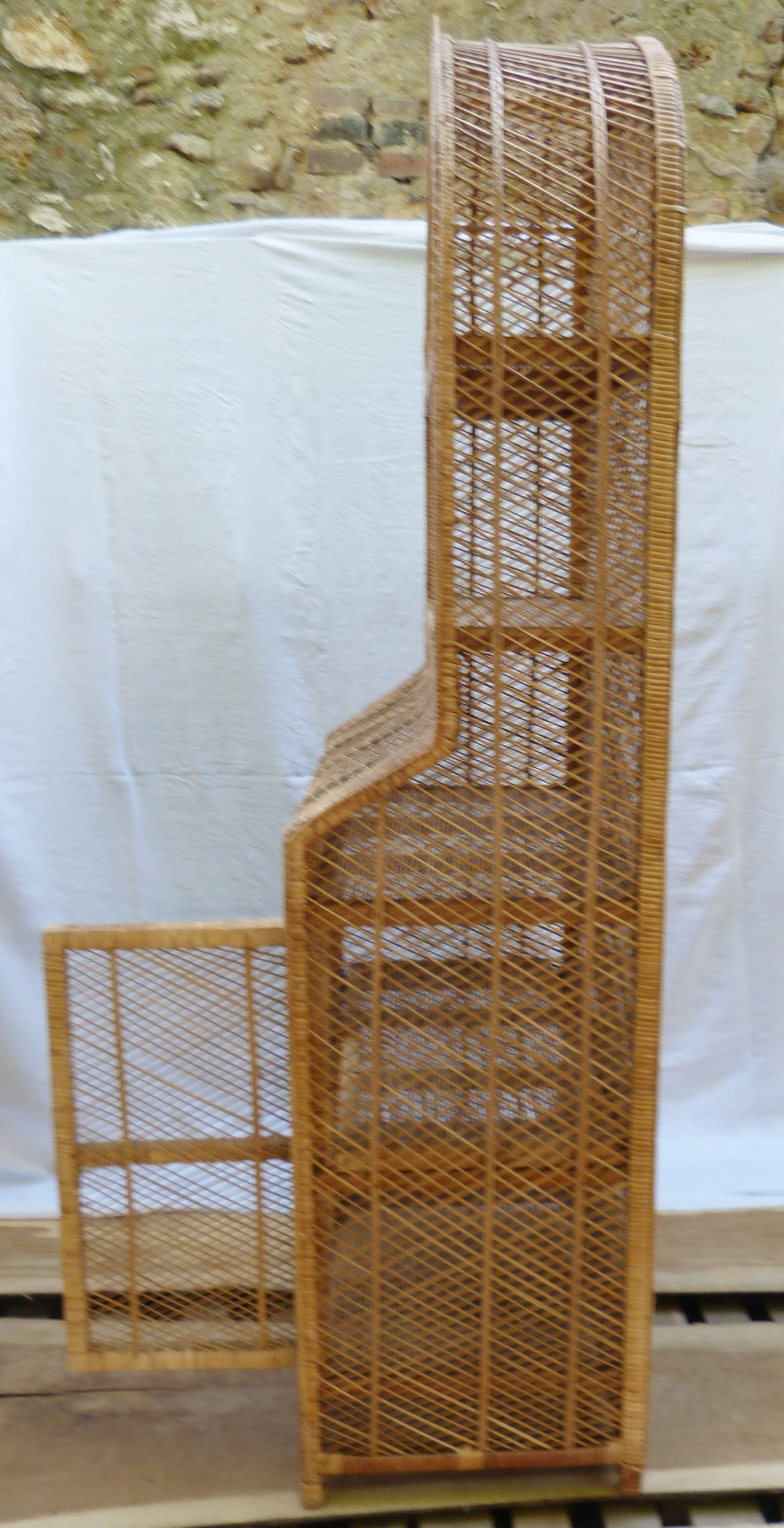 Rattan bookcase