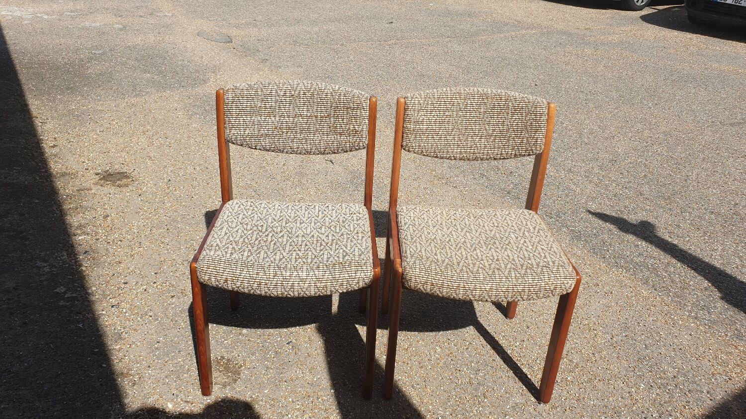 Pair of Scandinavian wool chairs